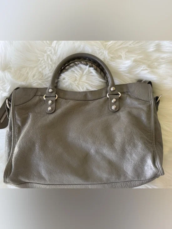 BALENCIAGA CITY BAG GRAY GREY BAG S/S 2016 w/MIRROR SILVER HARDWARE - Picture 6 of 13